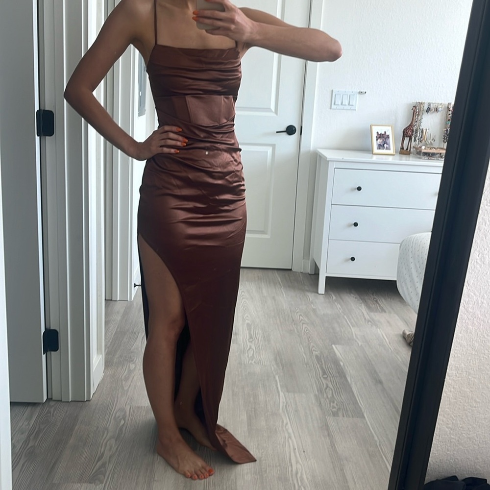 Satin Long Dress